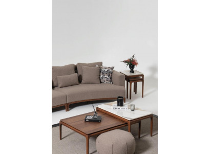 Wunnzëmmer 2x Couchdësch Dësch Luxus Design Miwwelen Braune Dëscher 2tlg.