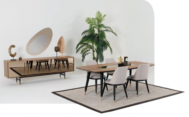 Iessdësch Modern Iesszëmmer Wunnzëmmer Kiche Design Dësch Edelstol