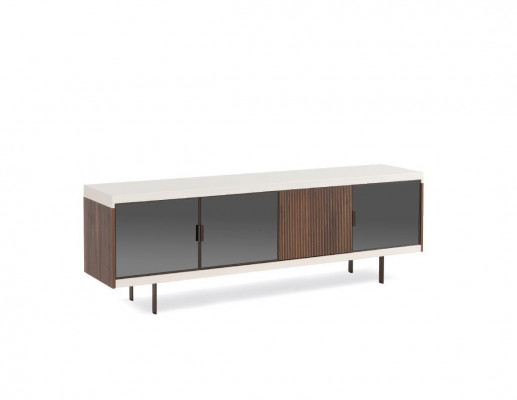 Lowboard RTV Regal Sideboard RTV Design Luxus Holz Wäiss Miwwelen 225cm