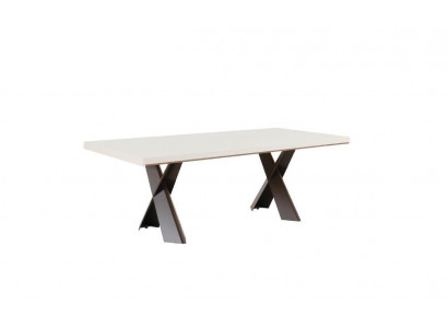 Iesszëmmer Iessdësch Dësch Metall Stil Modern Design Miwwelen Luxus nei Wäiss