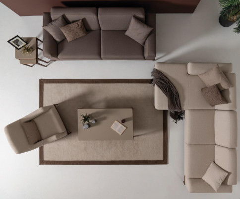 Design Sofa Sëtzfauteuil Canapé Polster Luxus Textil Canapéë 1 Sëtz nei gro.