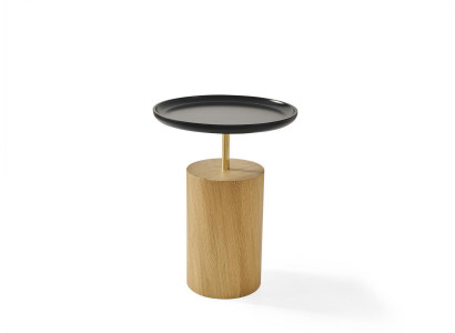 Niewentdësch Dësch Holz Niewent Designer Miwwelen Schwaarz Ronn Dësch