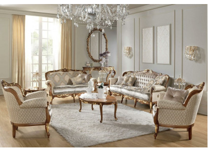 Klassesch Stil Miwwelen Italien Sofagarnitur Garnituren Grupp 3+2 xlmoebel®