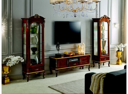 Wunnzëmmer Mauer Schaf Vitrin RTV Sideboard echt Holz Schief Italien Miwwel