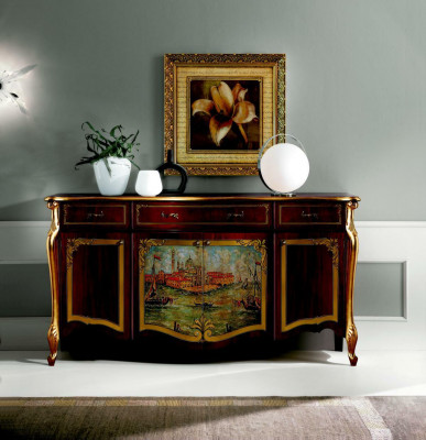 Design Miwwel Luxus Barock Buffet Komod Anrichte xxl Design Italienesch Neit