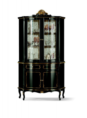 Italienesch Luxus-aus Holz designt a barockem Stil Schaf, Vitrine Schaf, Wunnzëmmer nei.