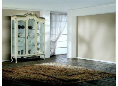 Italienesch Design Luxus Holzmiwwelen Barock Schaf Vitrine Wäiss Wunnzëmmer XXL Nei