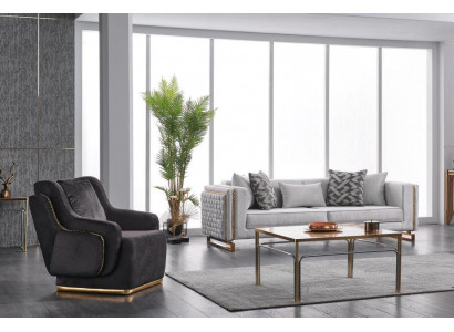 Designer Canapéë Weich Canapé Këssen Canapéensemble Canapéë 3+1 Sëtzer 2-tlg