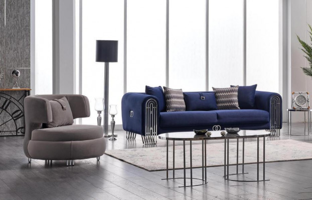 Luxus Sofa Garnitur Couch Miwwel 3+1 Sëtzer Couchen Sofa Polster Miwwel 2tlg