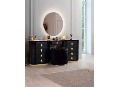 Schminktisch Set Konsol Spigel Schlofzëmmer Miwwelen Design Hocker Set Neit