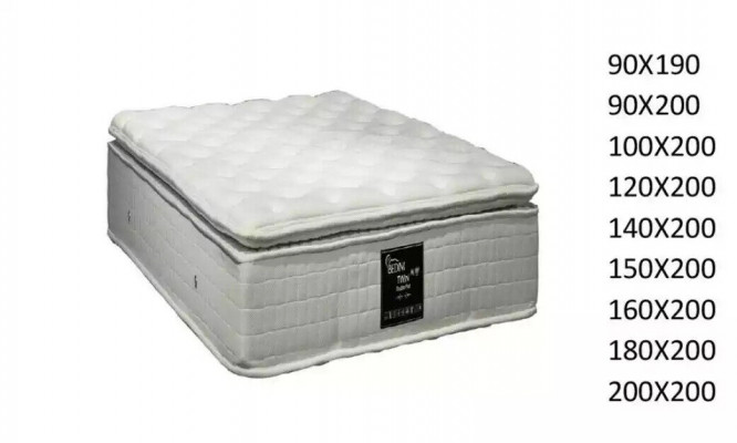 Héichwäerteg Hotel Kingsize Matratz 25cm Extra Déck Matratz 200x200cm