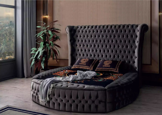 Bett Chesterfield Gepolstert Bett Luxus Schlofkummer Design Better Textil Samt Nei