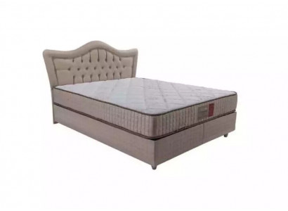 Luxus Bett mat Kingsize Matratz Hotelbett Bettkëschte Schlofzëmmer Better