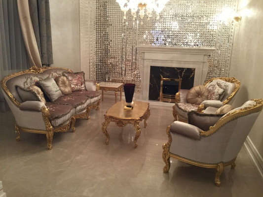Canapé Garnitur Sofas Couchen Këssen Couch Designer Sofagarnitur 3+1+1 Sëtz Plüschstoff