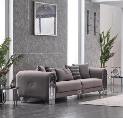 Elegant Stoffcouch Polstersofa Miwwelen Wunnzëmmer Miwwel Textil Sofaen