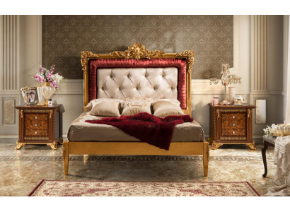 Bett Schlofzëmmer Set Design Luxus Better Nei Barock Miwwelen 2x Nuetsdësch 3-Deeler.