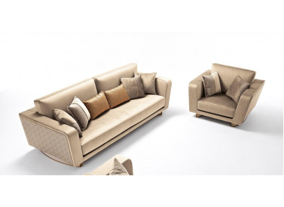 Sofagarnitur 3+1 Sëtz Set Design Canapéë Polster Couchen Lieder Relax Modern Nei
