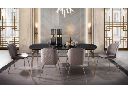 Garnitur Dësch Dëscher Luxus Holz Miwwelen Nei Iesszëmmer Grupp Komplett Set 7tlg