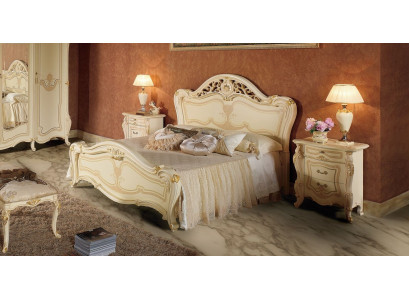 Bett Holz Schlofkummer Set Miwwelen Modern Luxus Better Nei 2x Nuetsdësch 3 Stéck