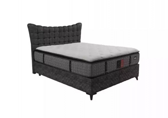 Bett Boxspring Better Luxus Duebelbett inkl. Matratz mat Karomuster Gro.