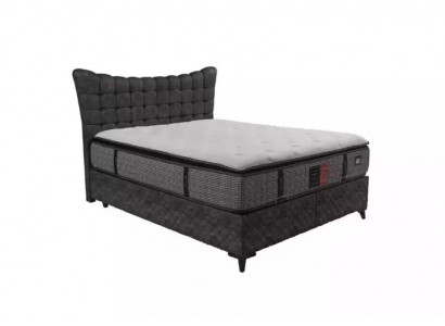 Bett Boxspring Better Luxus Duebelbett inkl. Matratz mat Karomuster Gro.