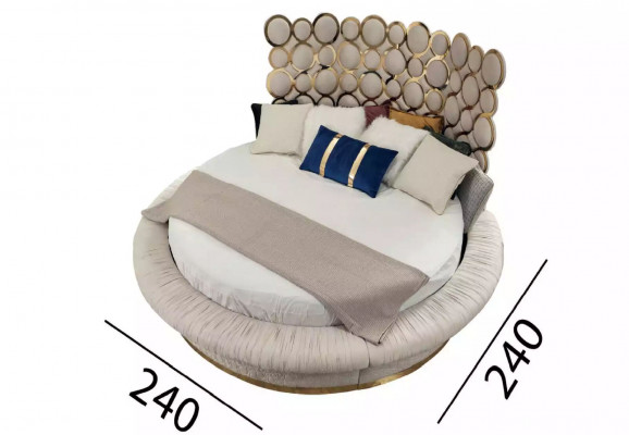 Luxusbett 2x Nuetsdësch Set Better duebel Bett Schlofzëmmer Hotel Bestietnes 3-Deeler.