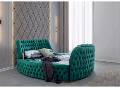 Chesterfield Bett Miwwel Duebelbetter Gréngt Ronn Better Luxus Hotel mat Lift