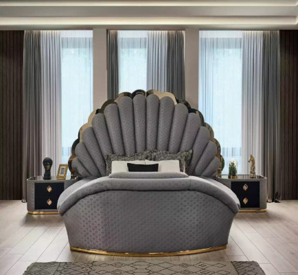 Schlofkummer Bett 2x Nuetsdëscher Luxus Better Set Kompléitt Design Miwwelen 3 Deeler