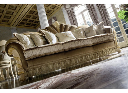 Design Sofa Canapé Polster Sofae Couchen Sëtz Klassesch Textil 3 Sëtz Dräisëtzer