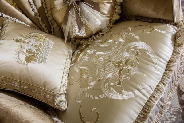 Design Sofa Canapé Polster Sofae Couchen Sëtz Klassesch Textil 3 Sëtz Dräisëtzer