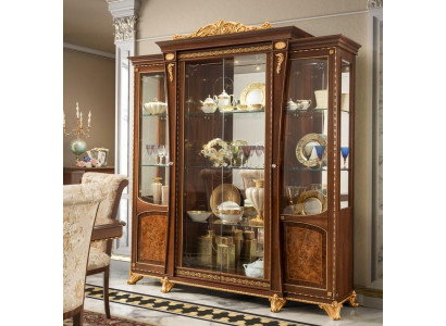 Vitrine Iesszëmmer Anrichte Holz Schief Schiefen Miwwelen Wunnzëmmer Anrichte Glas Schaf