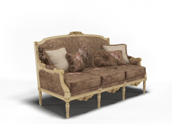 Canapé Këssen Sofa 3 Sëtzer Textilcanapé Original Couchen Sofa Dräisëtzer Miwwelen