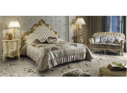 Bett 2x Nuetsdësch 3 tlg. Schlofzëmmer Set Designer Hotel Better Garnitur Nei