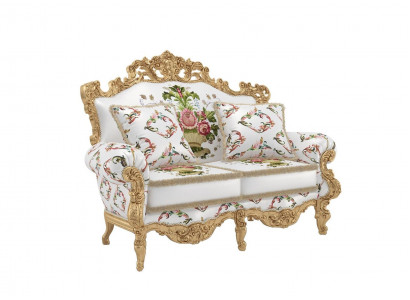 Klassesch Polster Canapéen Bank Canapé Sofasuucht Miwwel Sofa Zweesëtzer 2 Sëtz Italien