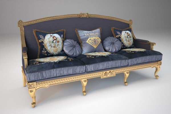 Sofas Canapéen Sëtz Garnituren Design Club 3er Canapé Couch Polster 3 Sëtzer Textil