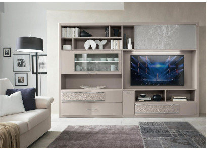 Mauerschaf Schaf Sideboard Wunnwand Fernsehkommode Holzdécken Modern Beige