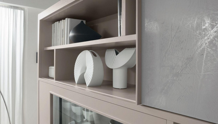 Mauerschaf Schaf Sideboard Wunnwand Fernsehkommode Holzdécken Modern Beige
