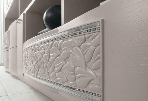 Mauerschaf Schaf Sideboard Wunnwand Fernsehkommode Holzdécken Modern Beige