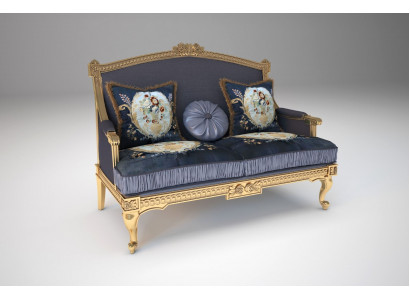 Miwwel 2-Sëtzer Sofa Couch Polster Lounge Club Couch Sofae Design Zweisëtzer