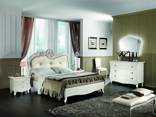 Design Miwwelen Klassesch Luxus Better Neit Bett 2x Nuetsdësch Schlofzëmmer Set 3-tlg