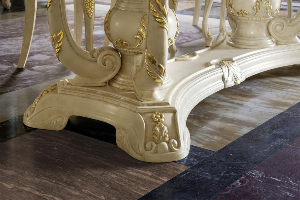 Holzmiwwelen aus Italien Iesszëmmer Dëscher Ariichtung Iessdësch Luxus Dësch Massiv.