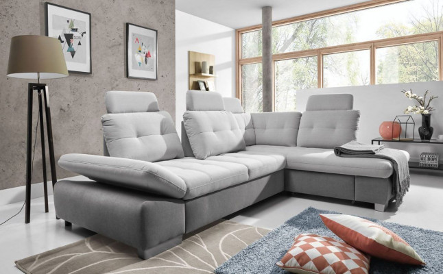Textil Ecksofa Sofa Canapé Polster Eck Garnitur Stoff Schlofzëmmer Liewenslandschaft Nei