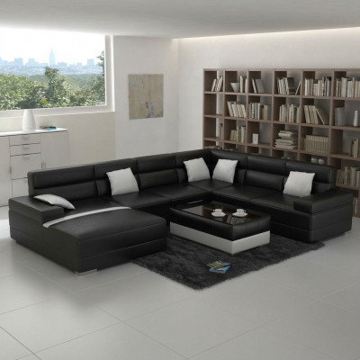 Ledersofa Couch Woonslandschaft Ecksofa Eck Garnitur Design Modern Sofa F3016 nei