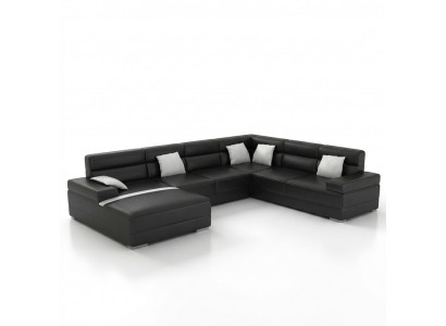 Ledersofa Couch Woonslandschaft Ecksofa Eck Garnitur Design Modern Sofa F3016 nei