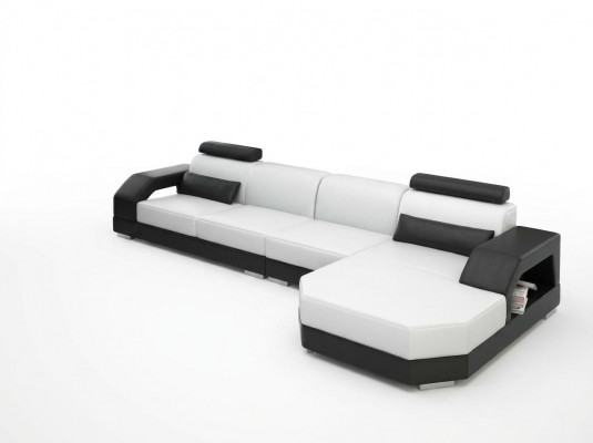 Ledercouch Wunnlandschaft Canapé Eck Garnitur Design Modern Canapé G8001C