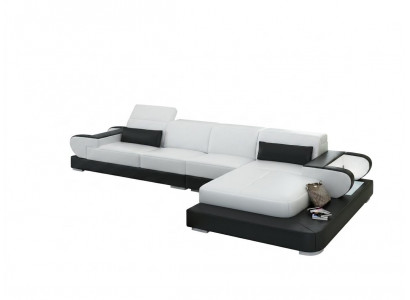 Ledercouch Wunnlandschaft Ecksofa Eck Garnitur Design Modern Sofa G8002C