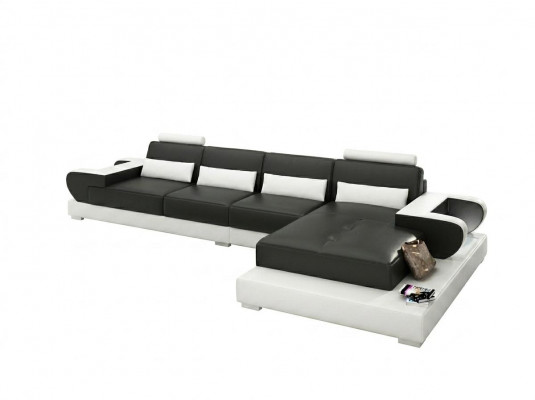 Ledercouch Couch Wunnlandschaft Ecksofa Eck Garnitur Design Modern Sofa G8003C