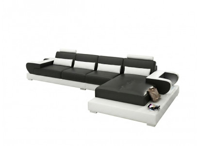 Ledercouch Couch Wunnlandschaft Ecksofa Eck Garnitur Design Modern Sofa G8003C