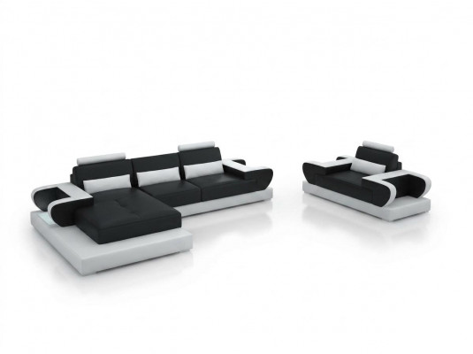 Design XXL Grousst Sofa Ecksofa Lieder Sofa Couch Polstereck Wunnlandschaft G8003E