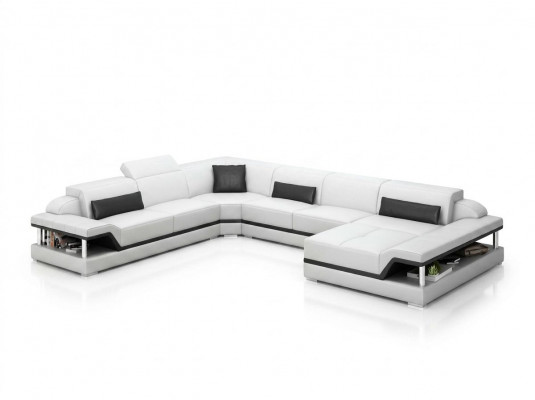 Liederdivan Canapé Wunnlandschaft Eckcanapé Ecke Garnitur Design Modern Divan G8004